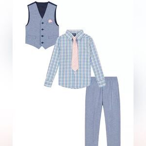 Nautica Little Boys 4-Pc. Linen Look Vest Set
Boys jacket and suit